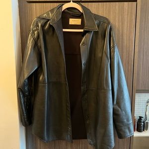 Aritzia Shacket - Leather